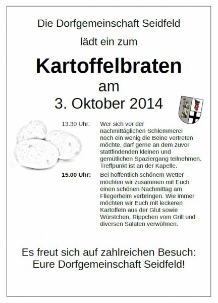 Flyer Kartoffelbraten 2014